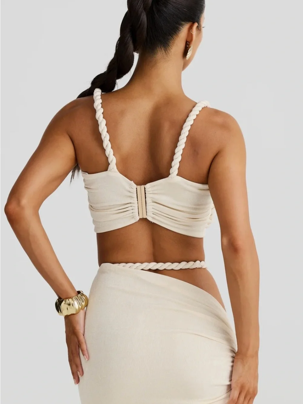 Melani The Label pearl marble top & skirt set